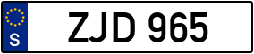 Trailer License Plate